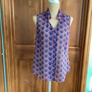 CAbi Fan Blouse, Size Small